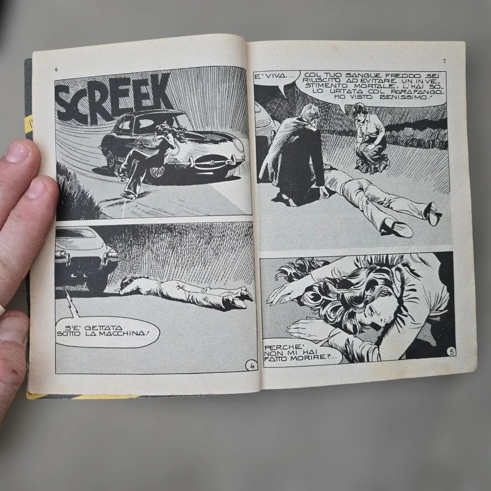 VTG DIABOLIK Comic Book Italian IL‎ GIALLO A FUMETTI L ISOLA DEI VIOLENTI 1990